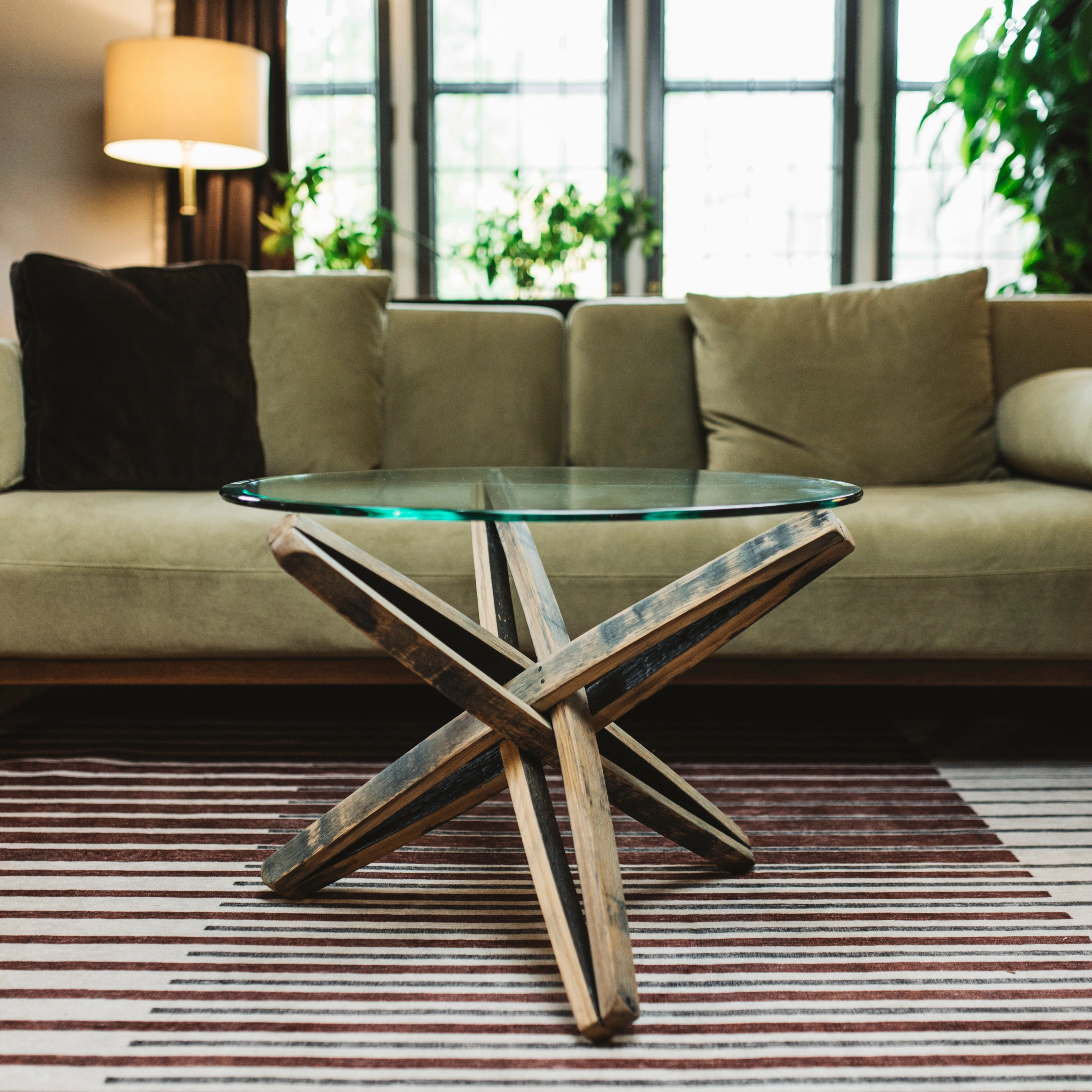 Barrel Stave Atom Side Table