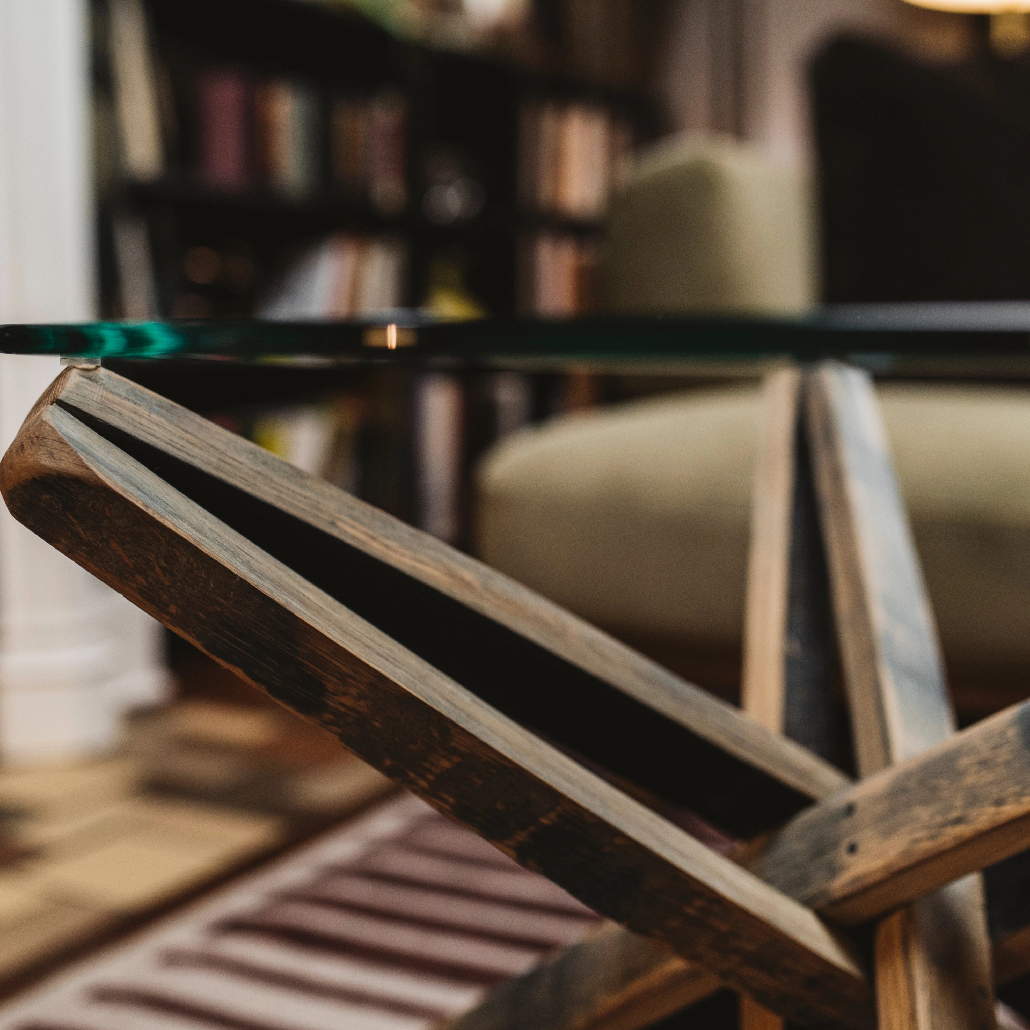 Barrel Stave Atom Side Table