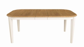 Barrie Extendable Dining Table - Antique White, Brown