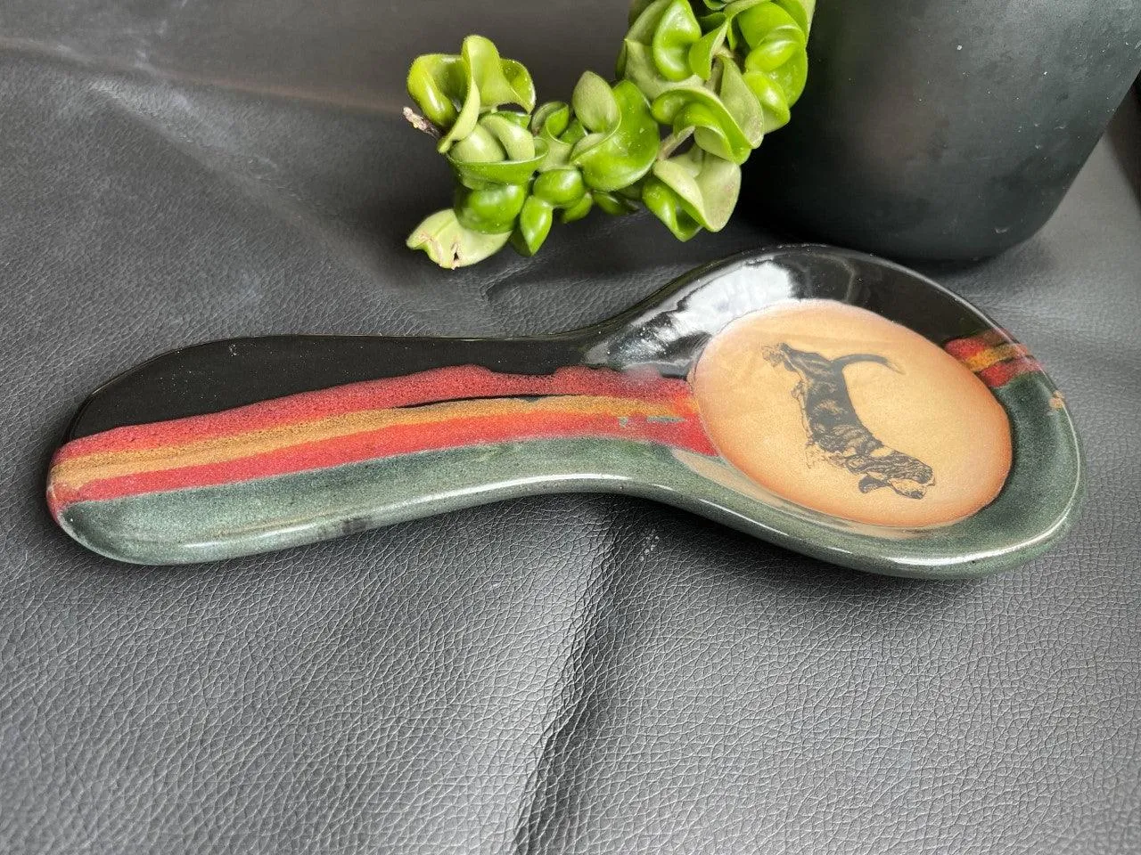 Basset Hound Glazed Spoon Rest kitchen utensils, spatula set