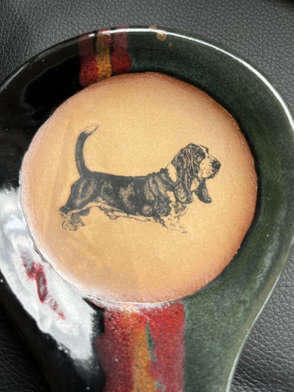 Basset Hound Glazed Spoon Rest