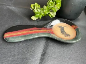 Basset Hound Glazed Spoon Rest kitchen utensils, spatula set