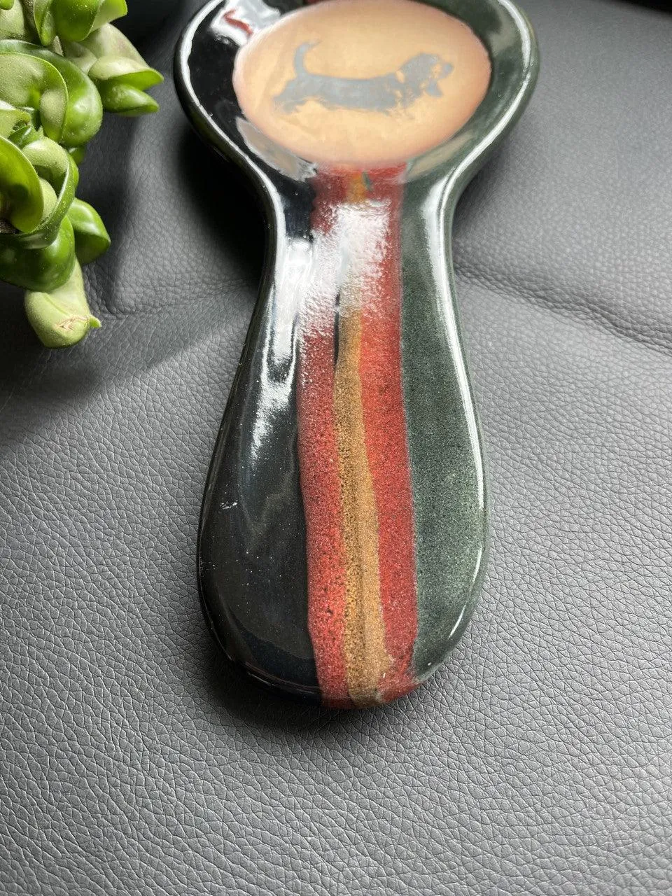 Basset Hound Glazed Spoon Rest