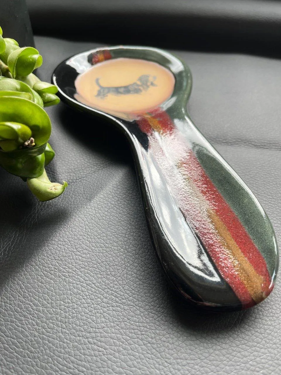 Basset Hound Glazed Spoon Rest