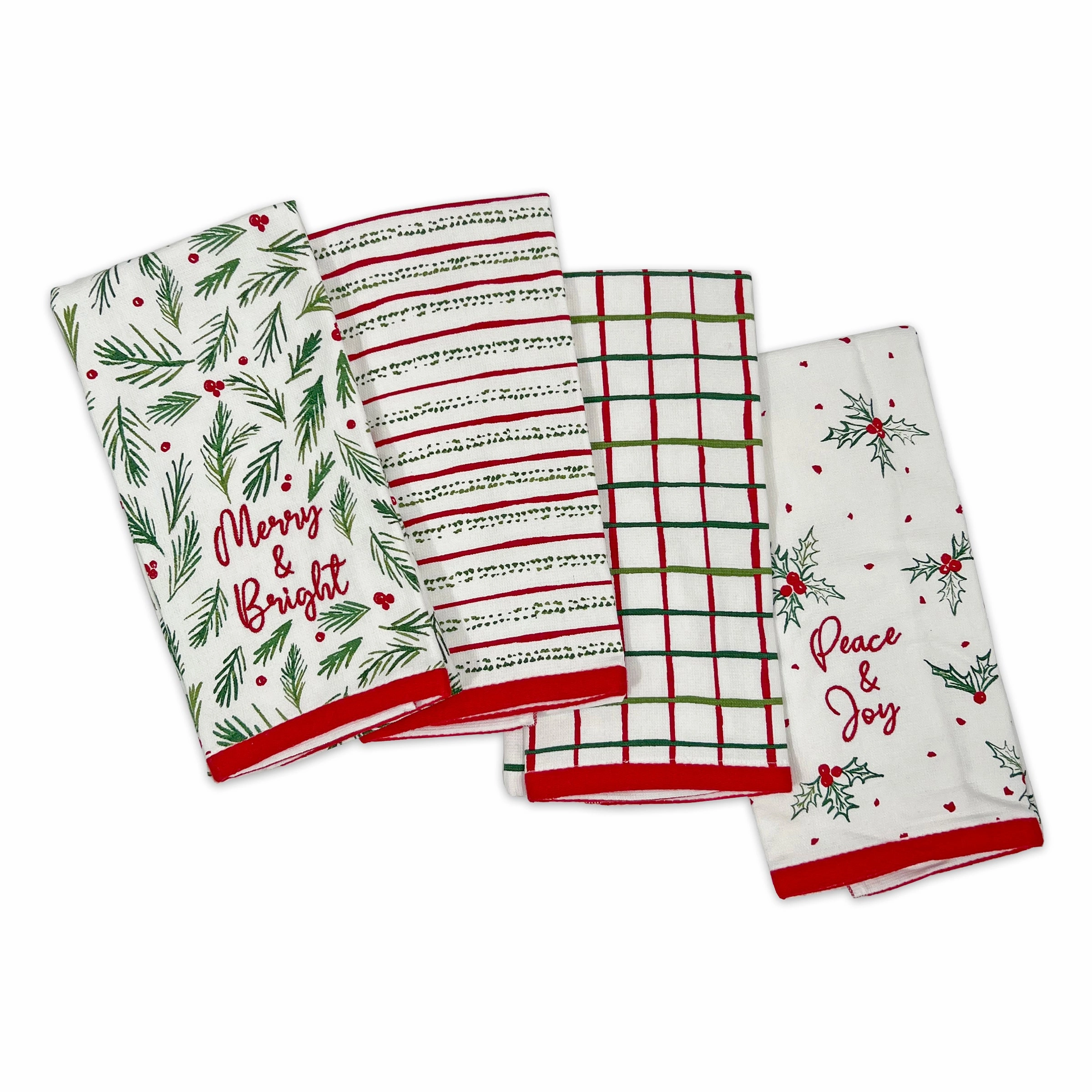 Bayberry Assorted Kitchen Towels - Set Of 4