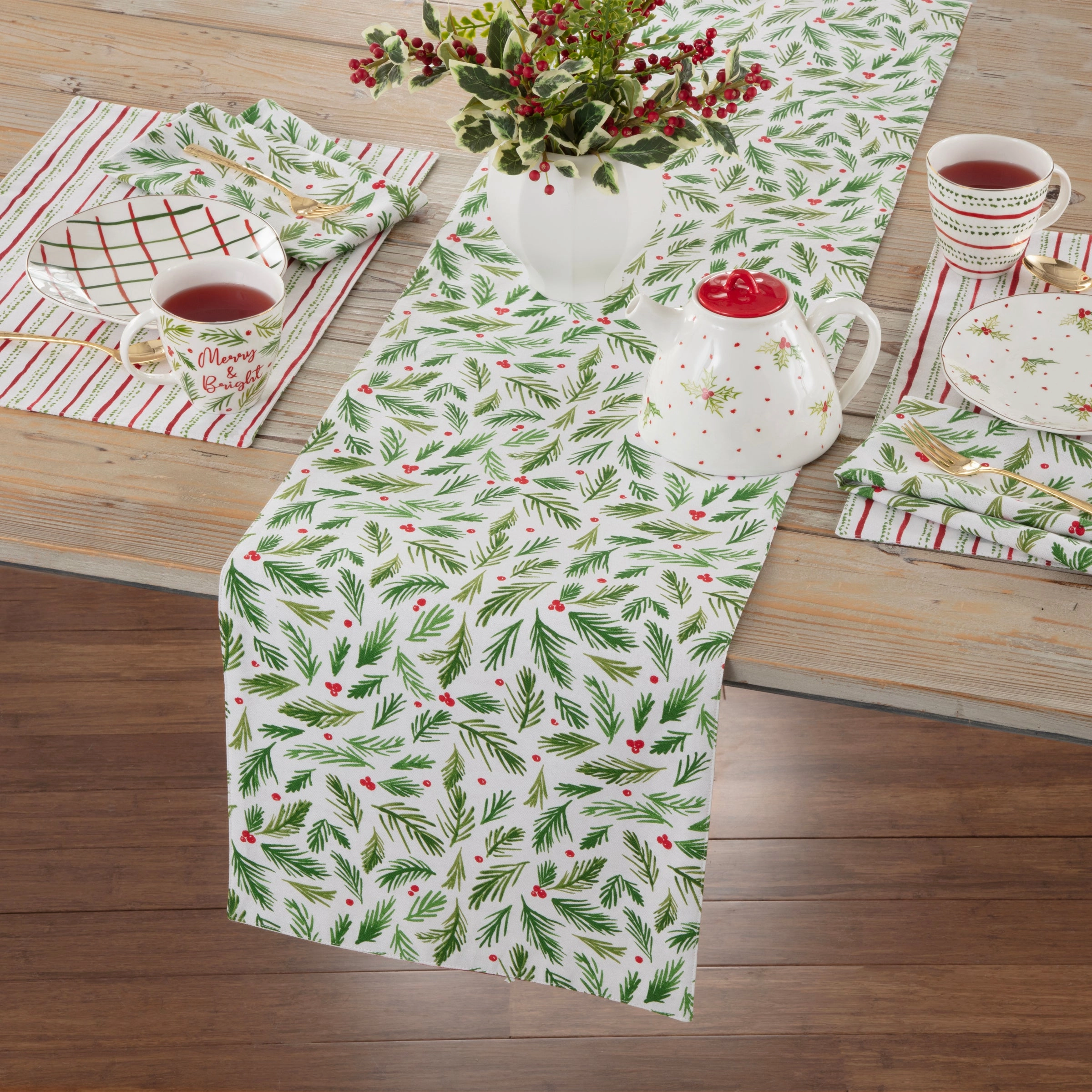 Bayberry Merry & Bright Dinner Napkins - Set Of 4