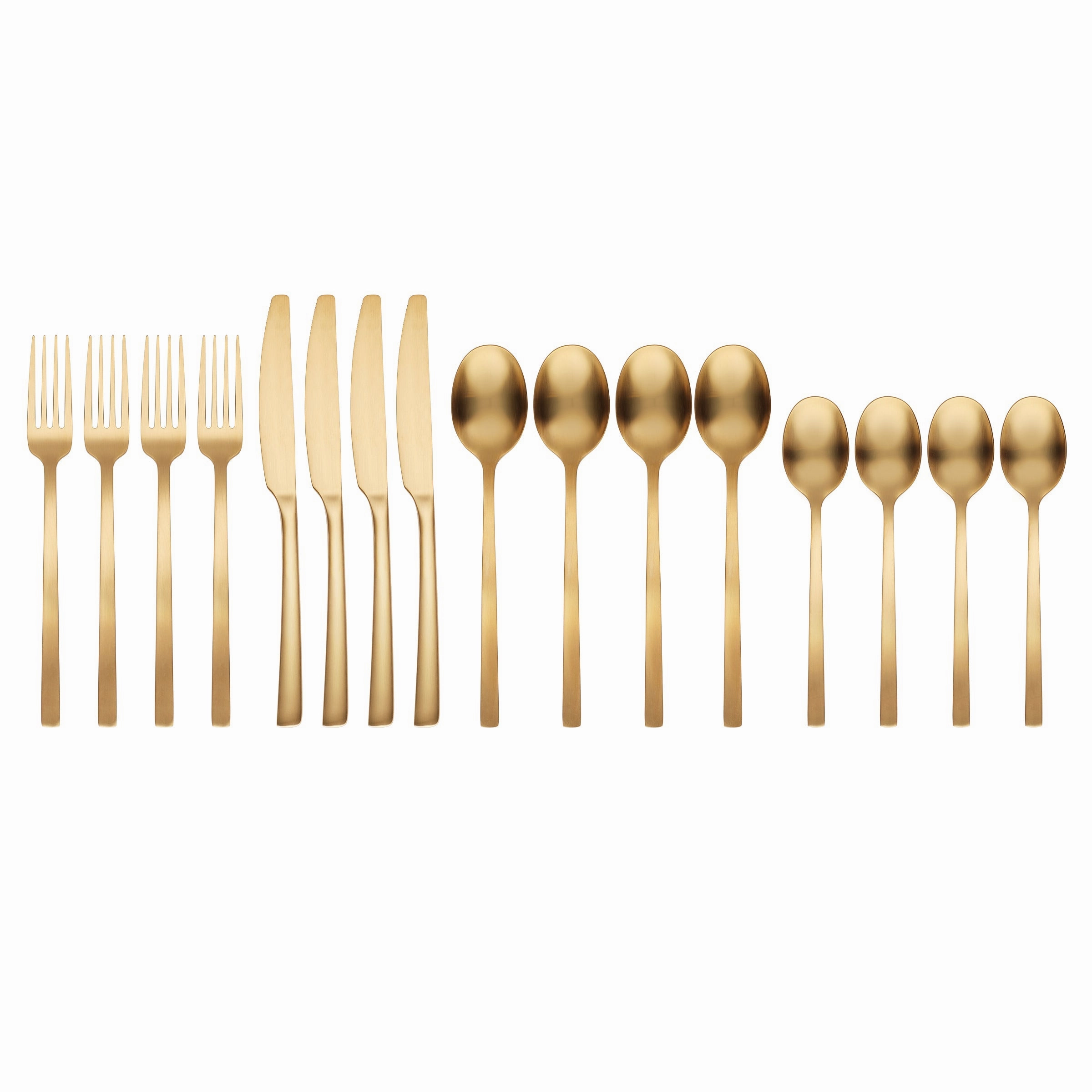 Beacon Gold Satin 16 Piece Flatware Set