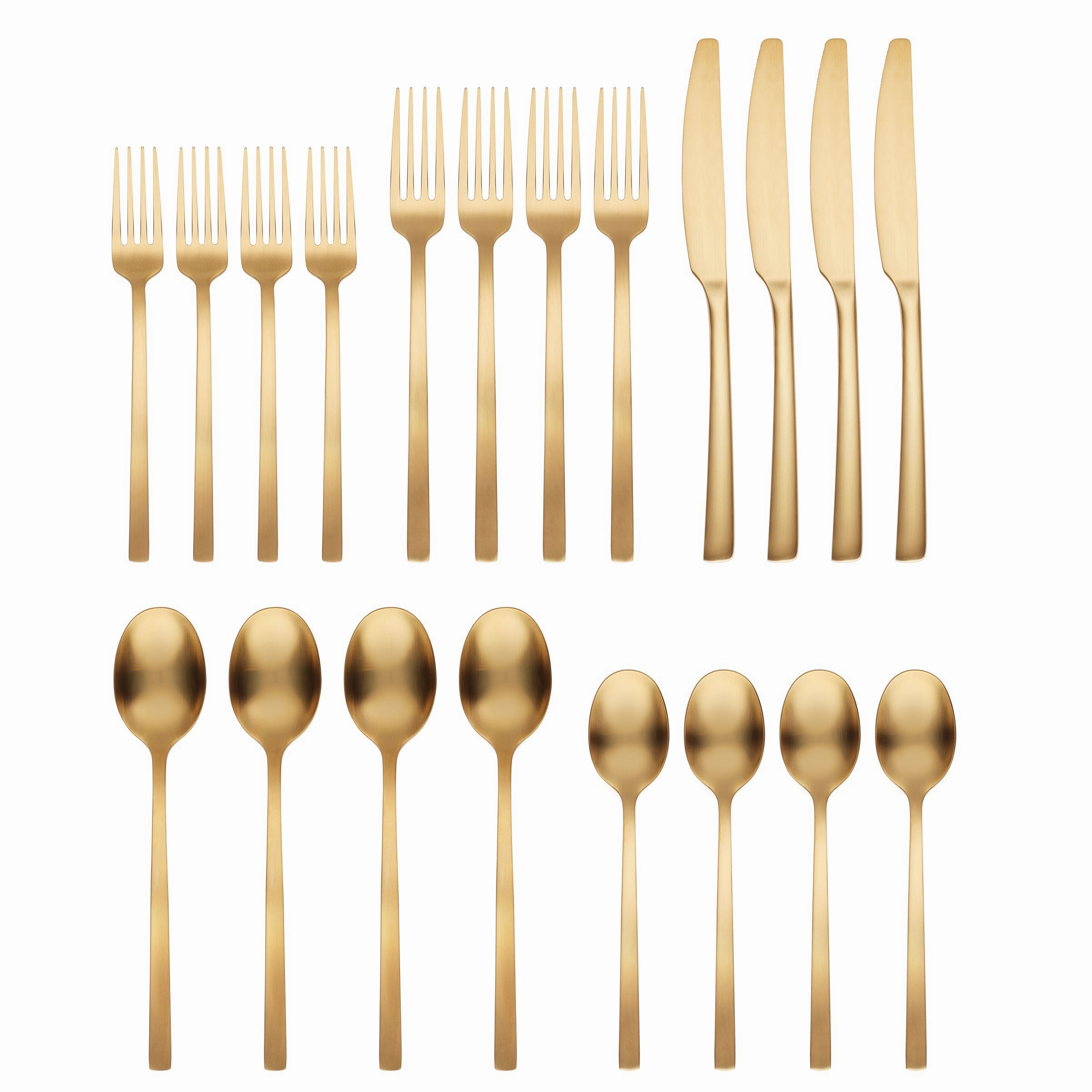 Beacon Gold Satin 20 Piece Flatware Set