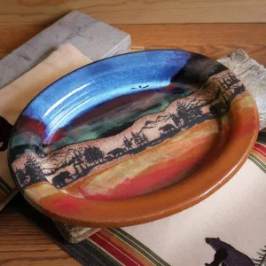 Bear Azul Oval Serving Plate toilet seat cover, slow close seat