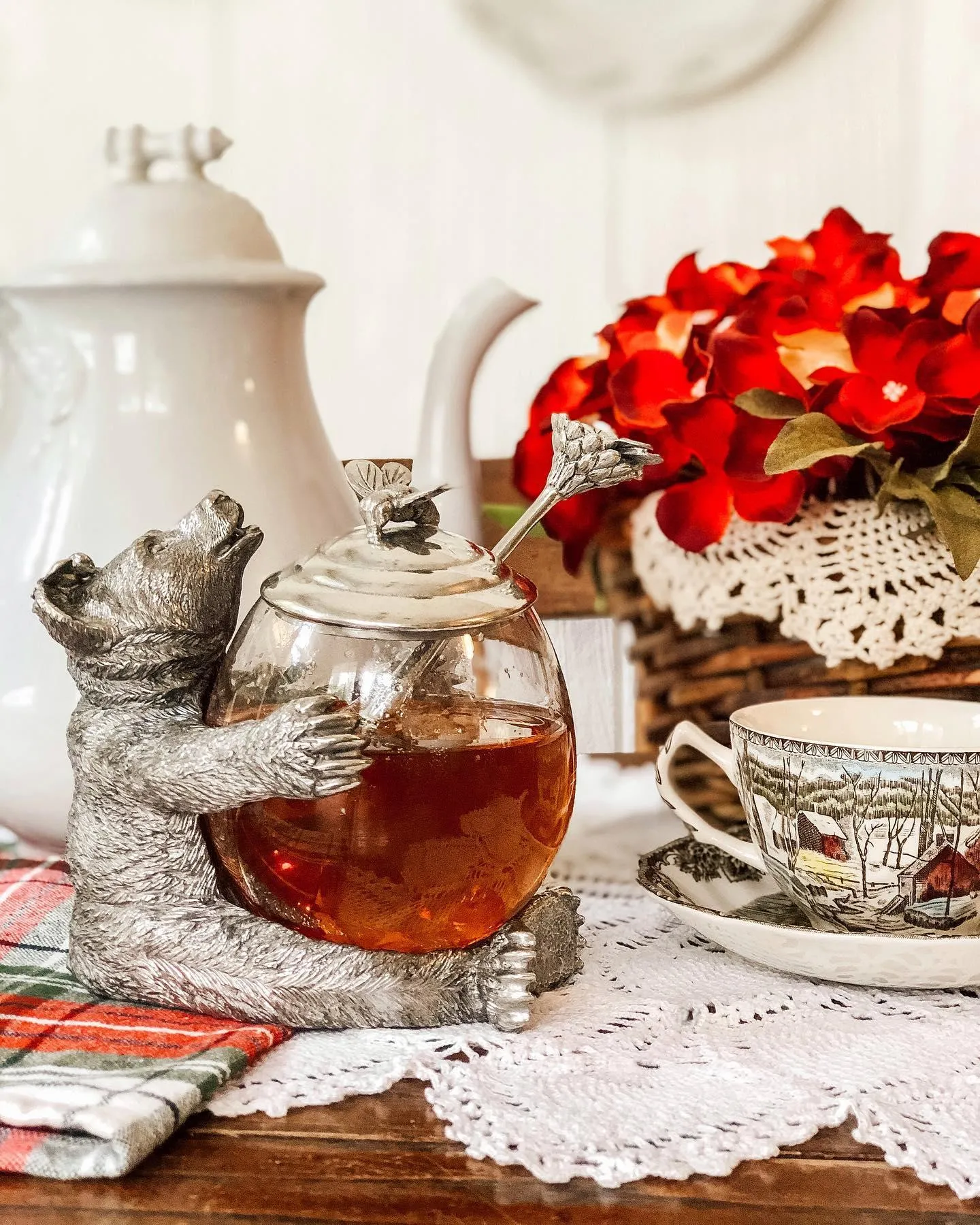 Bear Cub Honey Pot