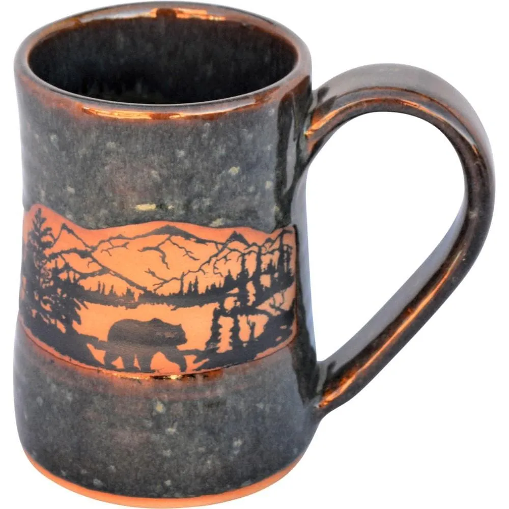 Bear Forest Mist Beer Tankard toilet seat cover, slow close seat