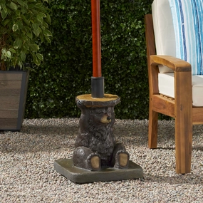 Bear Umbrella Base - NH963213 cowhide rug, luxury rug
