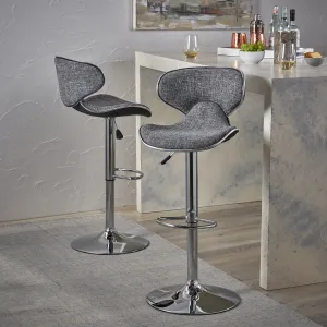 Bentham Modern Adjustable Height 24"-32" Swivel Barstool (Set of 2) - NH780803 bar stool, counter stool