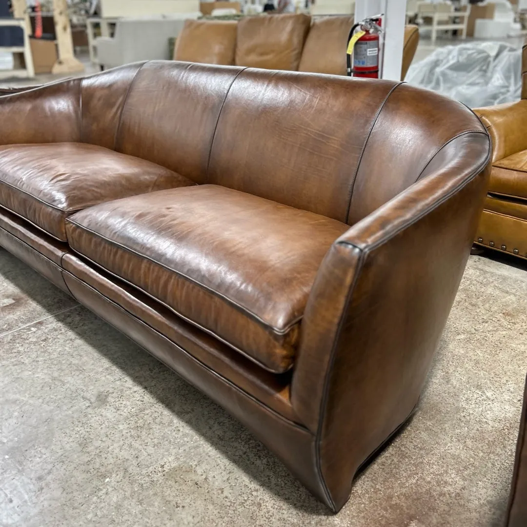 Benton Rustic Leather Sofa