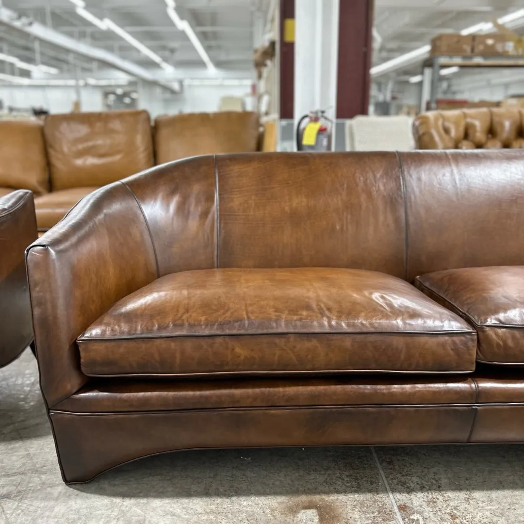 Benton Rustic Leather Sofa