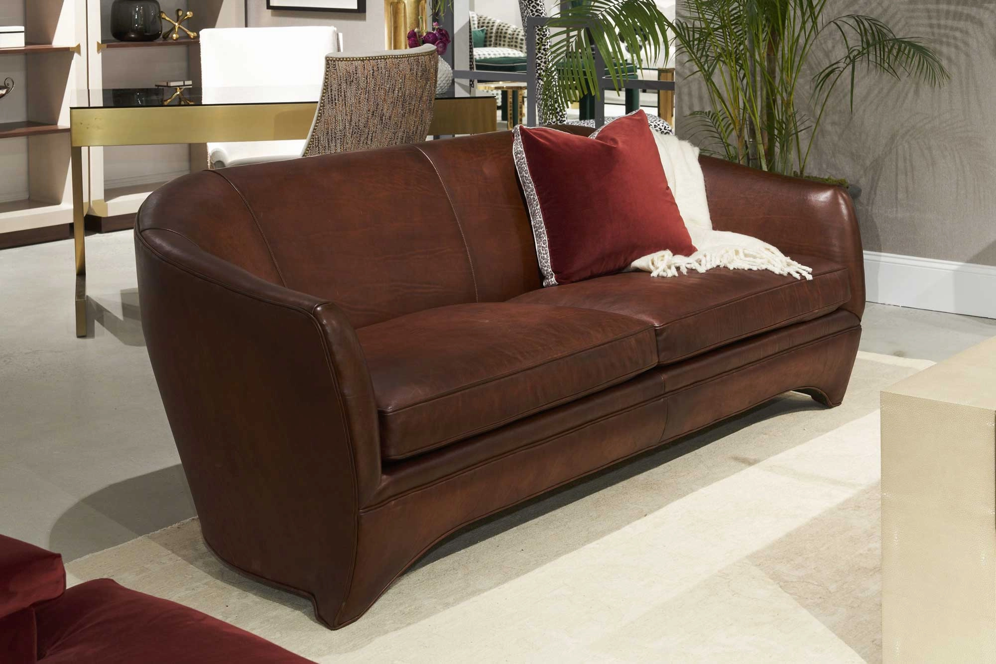 Benton Rustic Leather Sofa