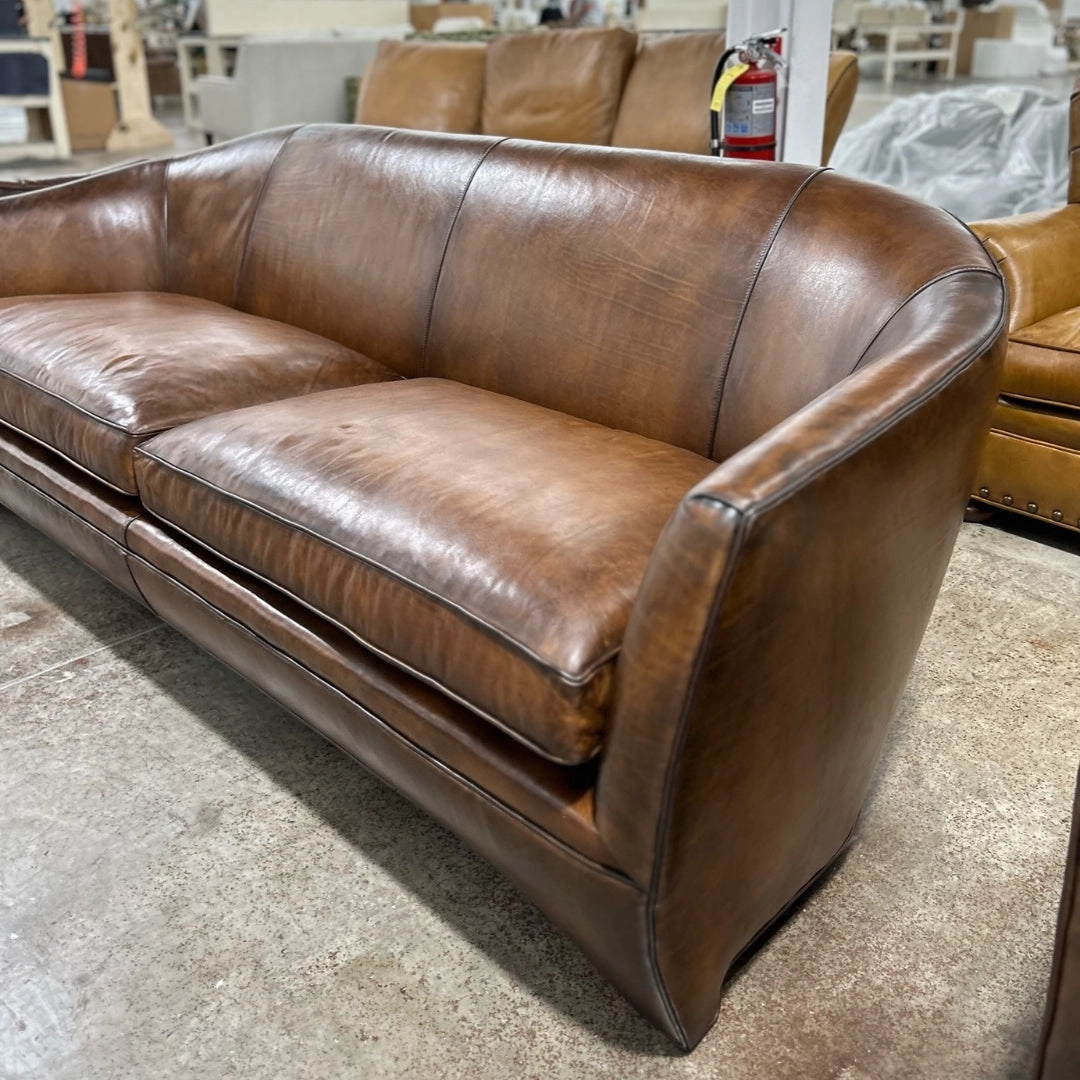 Benton Rustic Leather Sofa