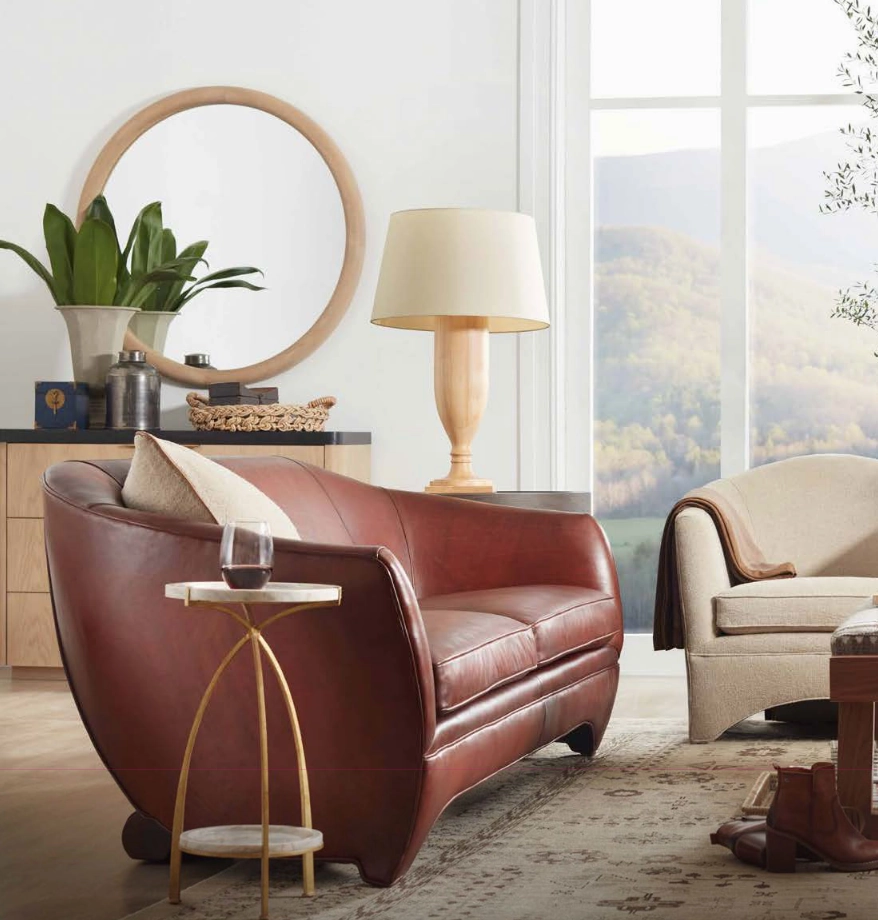 Benton Rustic Leather Sofa
