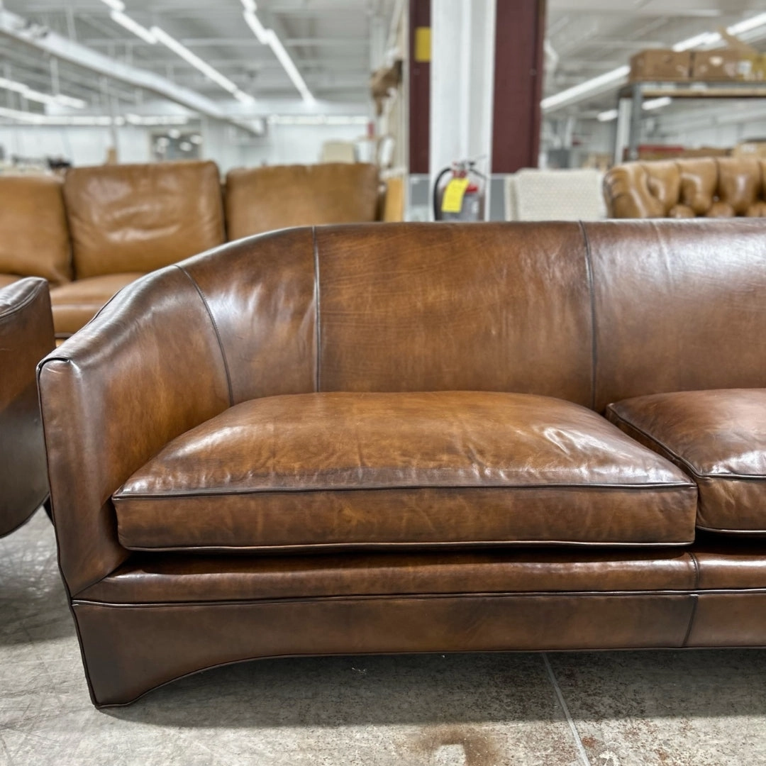 Benton Rustic Leather Sofa