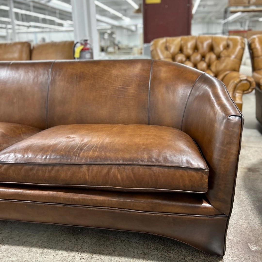 Benton Rustic Leather Sofa