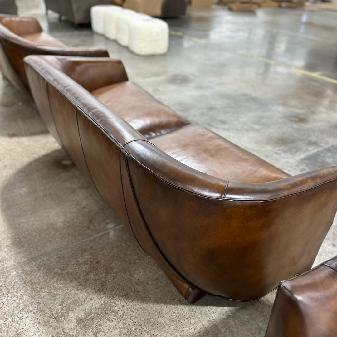 Benton Rustic Leather Sofa