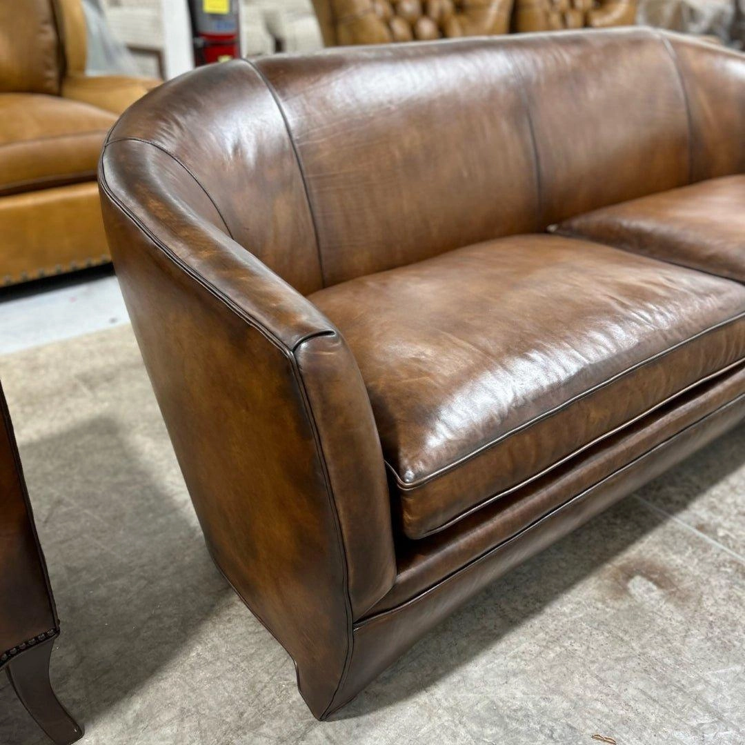Benton Rustic Leather Sofa