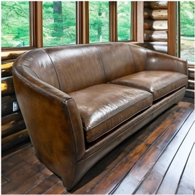 Benton Rustic Leather Sofa vanity mirror, wall mirror
