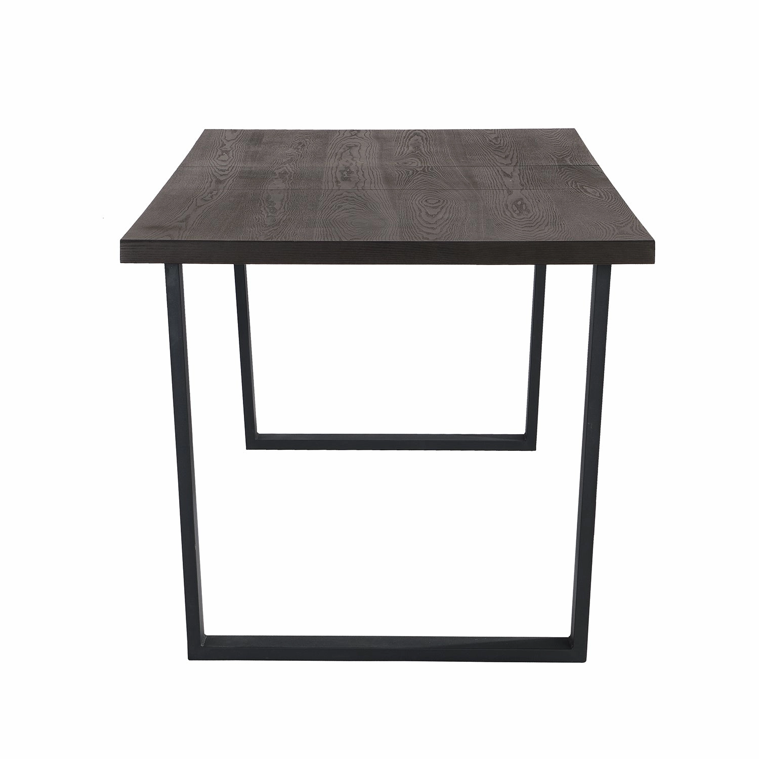 BERN 6-8 Seater Dark Oak Extending Dining Table with Metal Legs