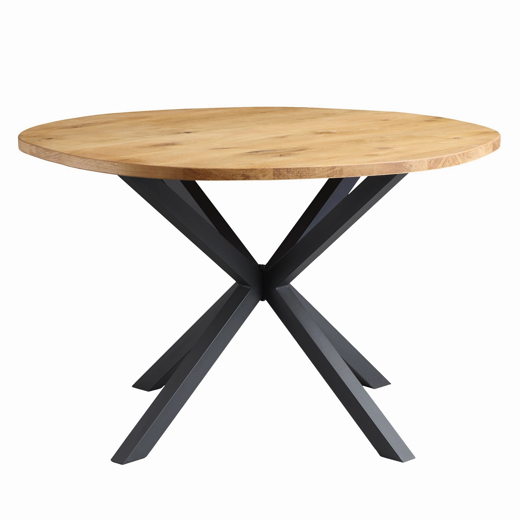 BERN Natural Curved Edge Solid Oak Dining Table
