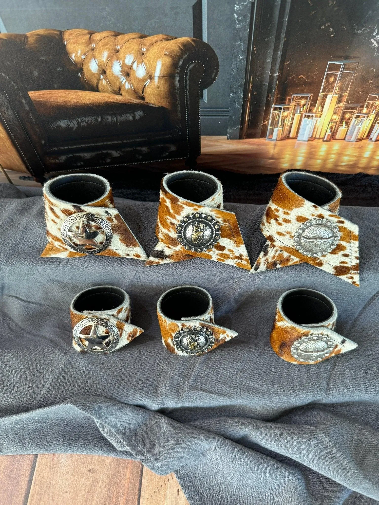 Best of the West Cowhide Western Napkin Rings toilet seat cover, slow close seat