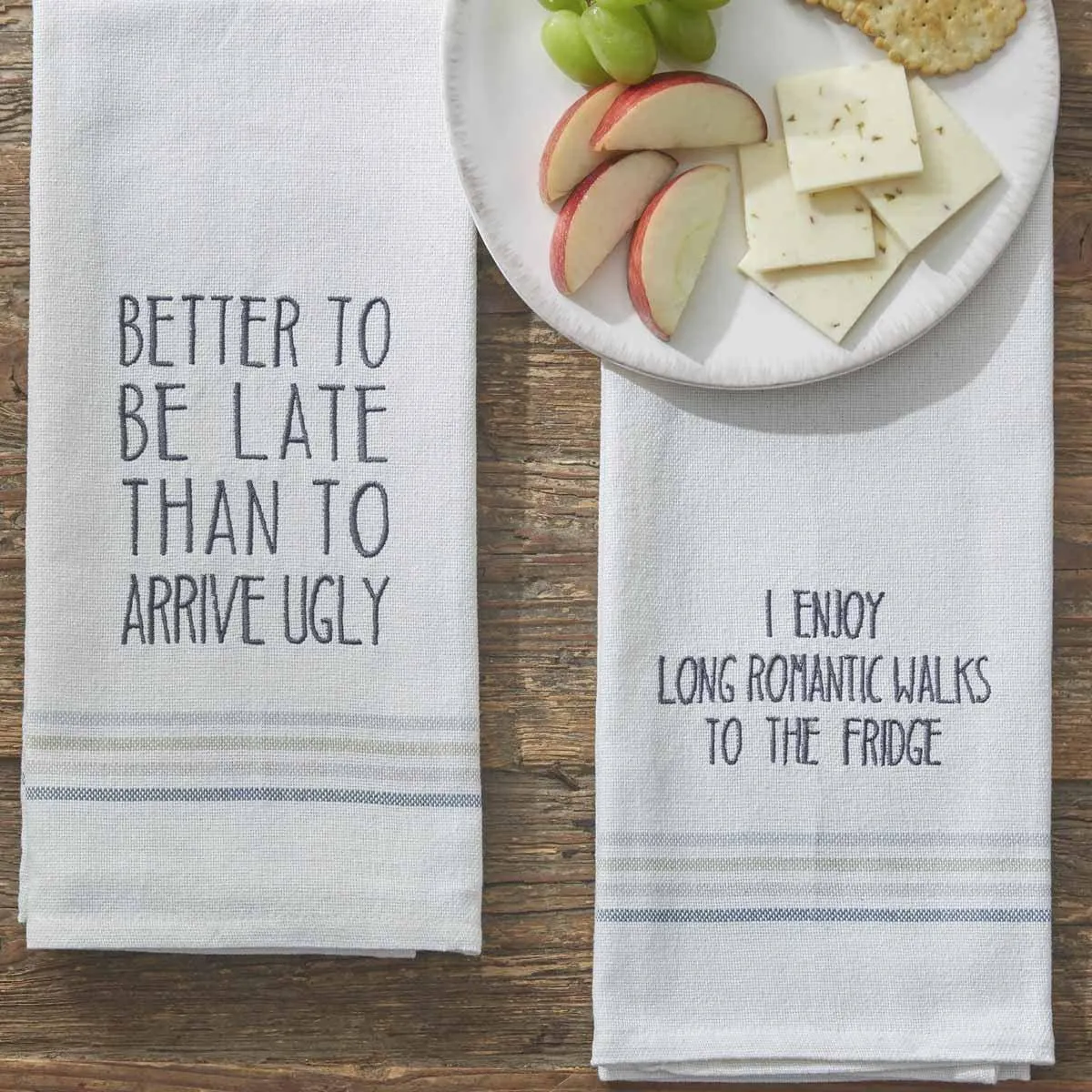 Better To Be Late.. Dishtowel Set
