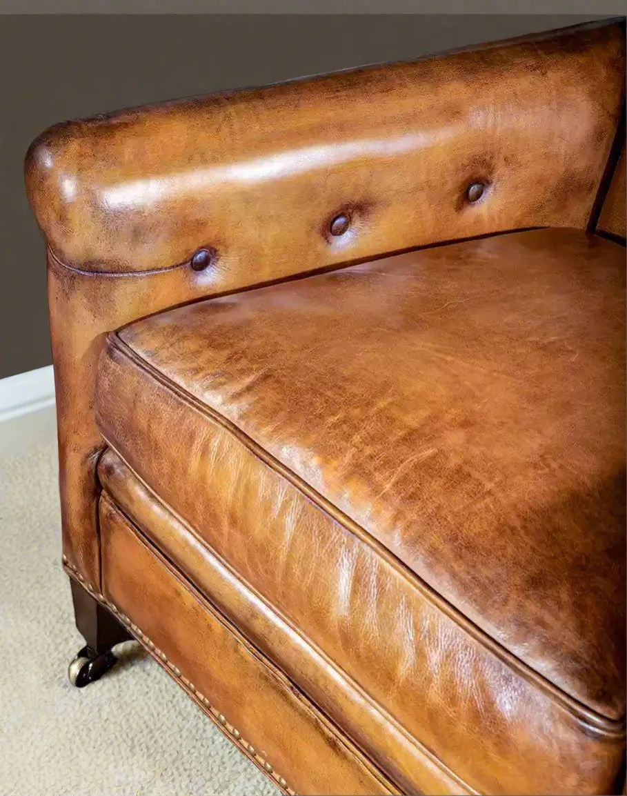 Bigfork Burnished Leather Chair