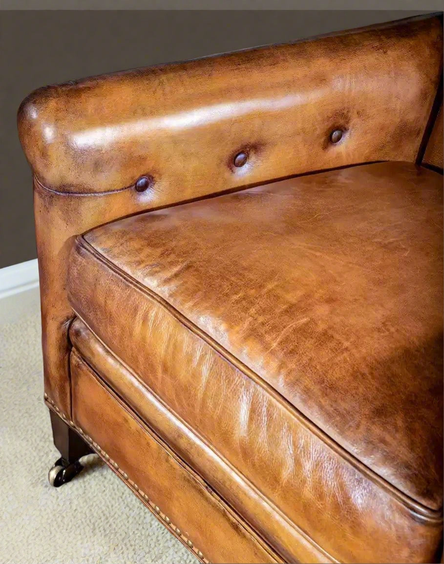 Bigfork Burnished Leather Chair