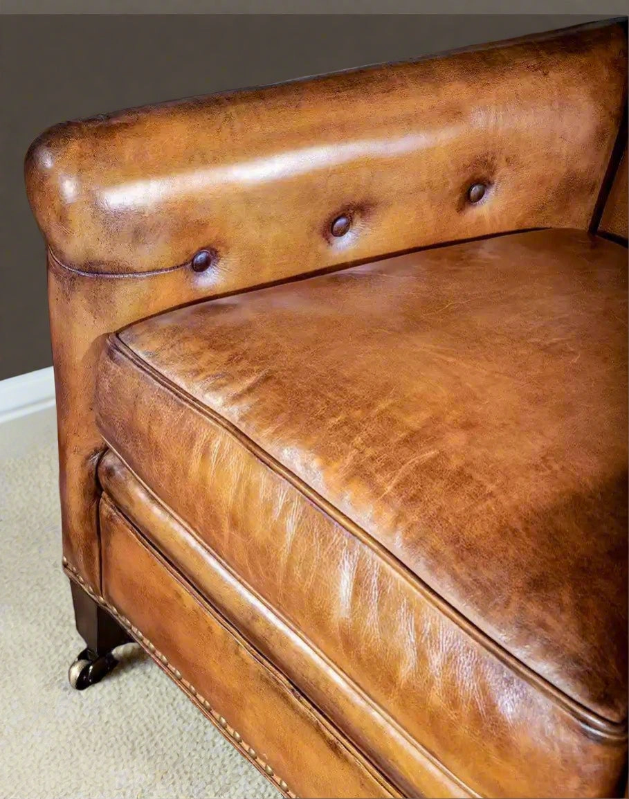 Bigfork Burnished Leather Chair