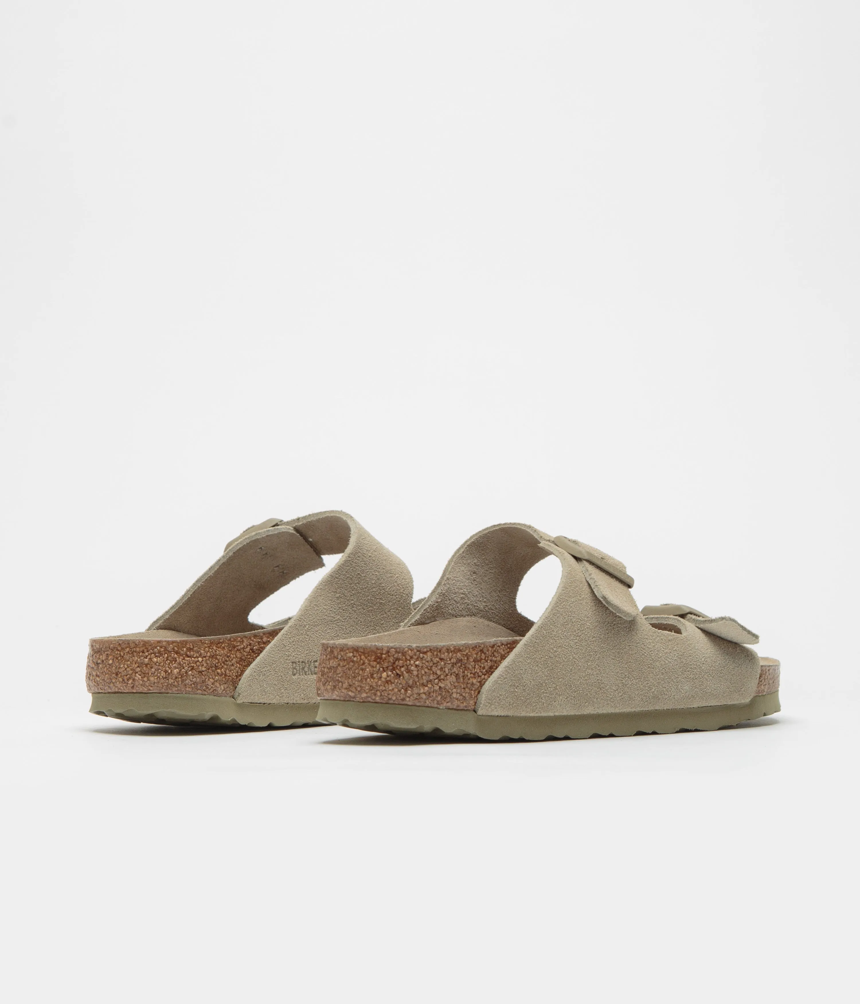 Birkenstock Arizona SFB Narrow Sandals - Faded Khaki Birkenstock Shoes