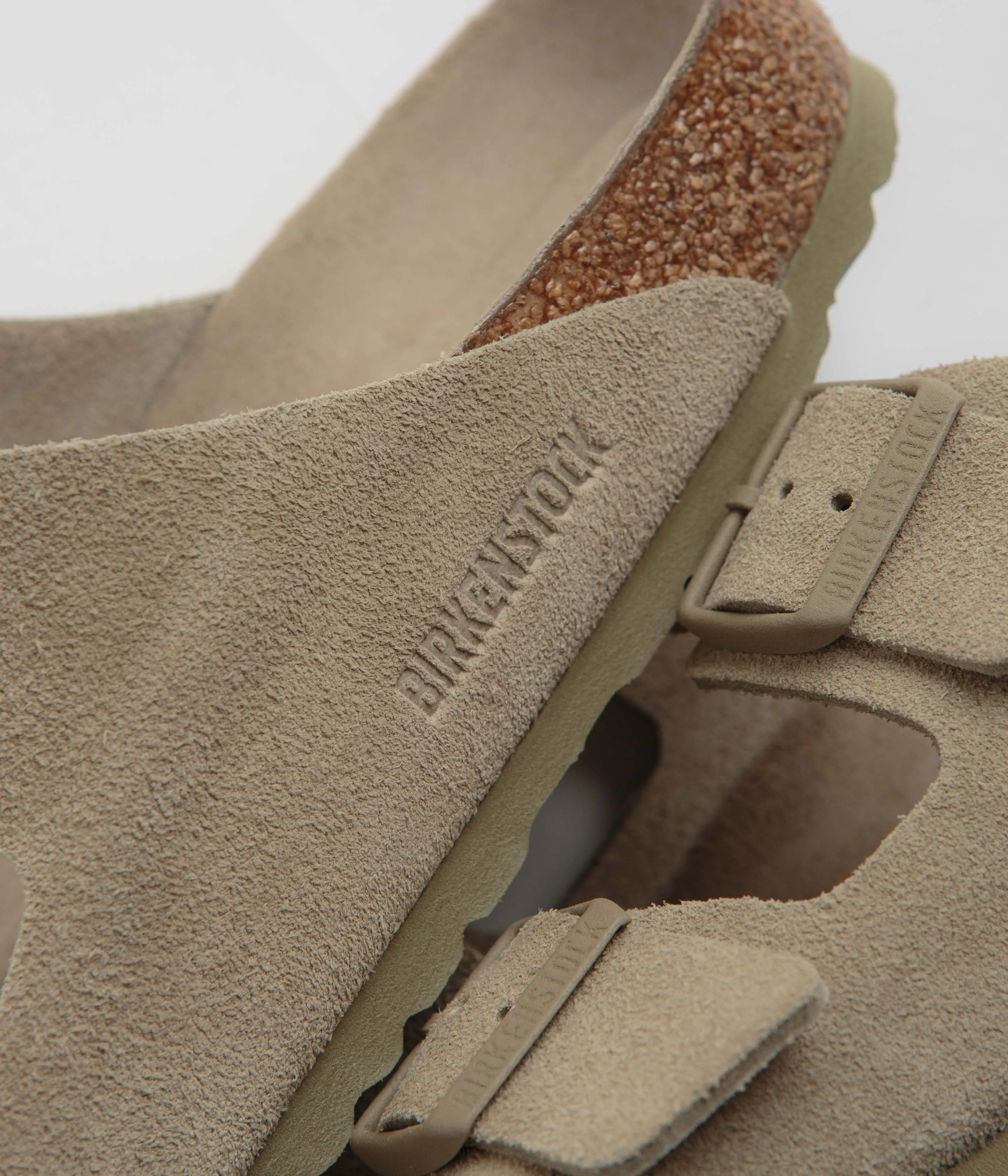 Birkenstock Arizona SFB Narrow Sandals - Faded Khaki Birkenstock Shoes
