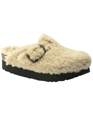 Birkenstock Boston Narrow Big Buckle Platform Shearling Slipper