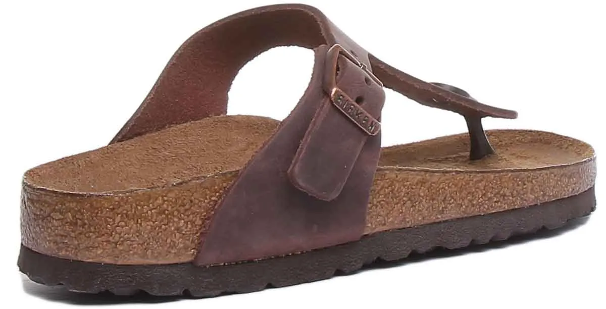 Birkenstock Gizeh In Dark Brown | Narrow Fit Shoes Birkenstock