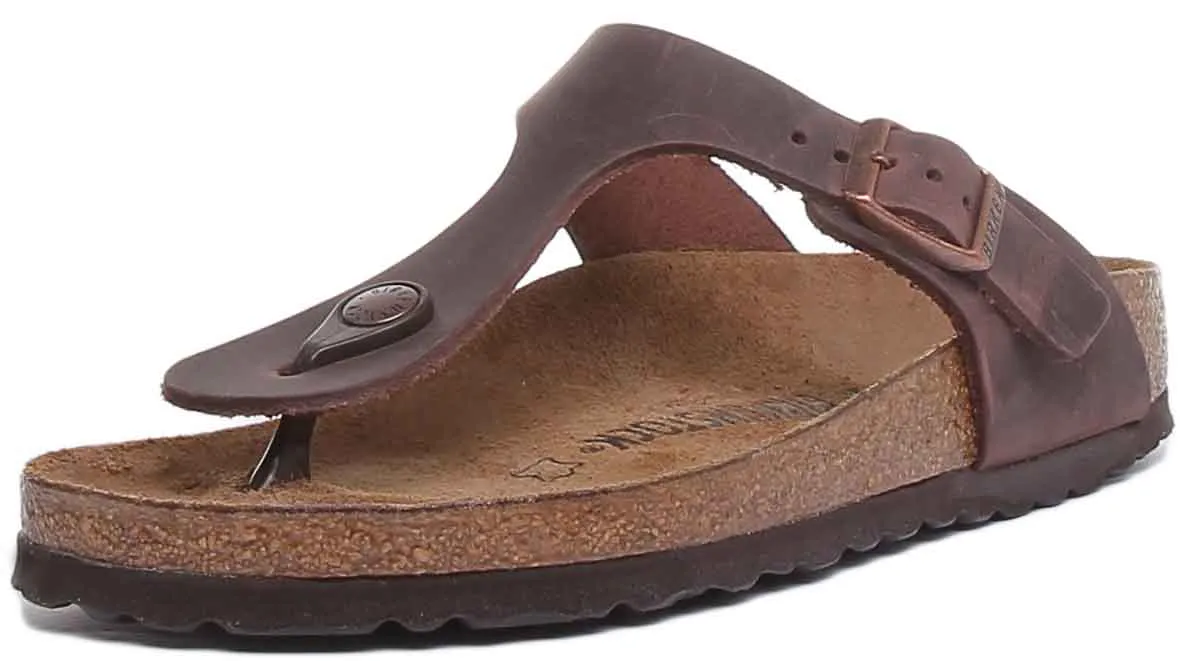 Birkenstock Gizeh In Dark Brown | Narrow Fit Shoes Birkenstock