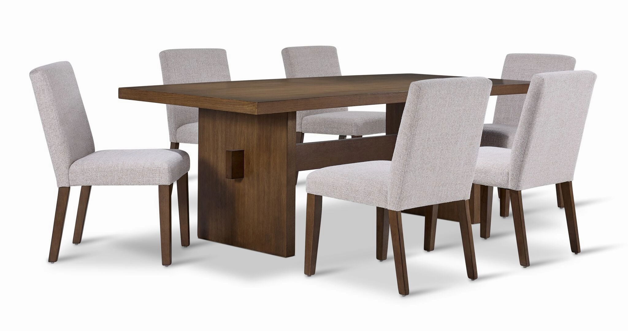 Biscotti 7-Piece Dining Set - Light Brown