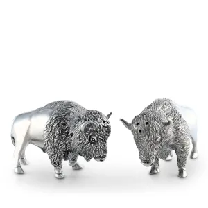 Bison Salt and Pepper Shakers shower curtain, waterproof liner