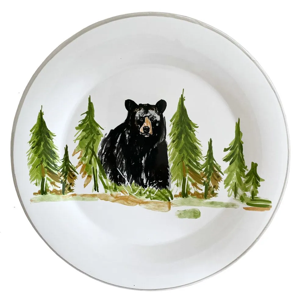 Black Bear Dinner Plate Set toilet seat cover, slow close seat