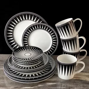 Black Burst Bone China Dinnerware Set toilet seat cover, slow close seat