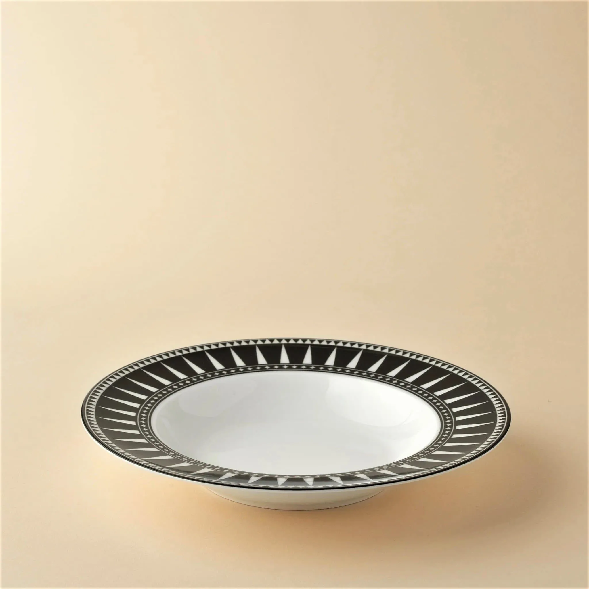 Black Burst Bone China Soup Bowl