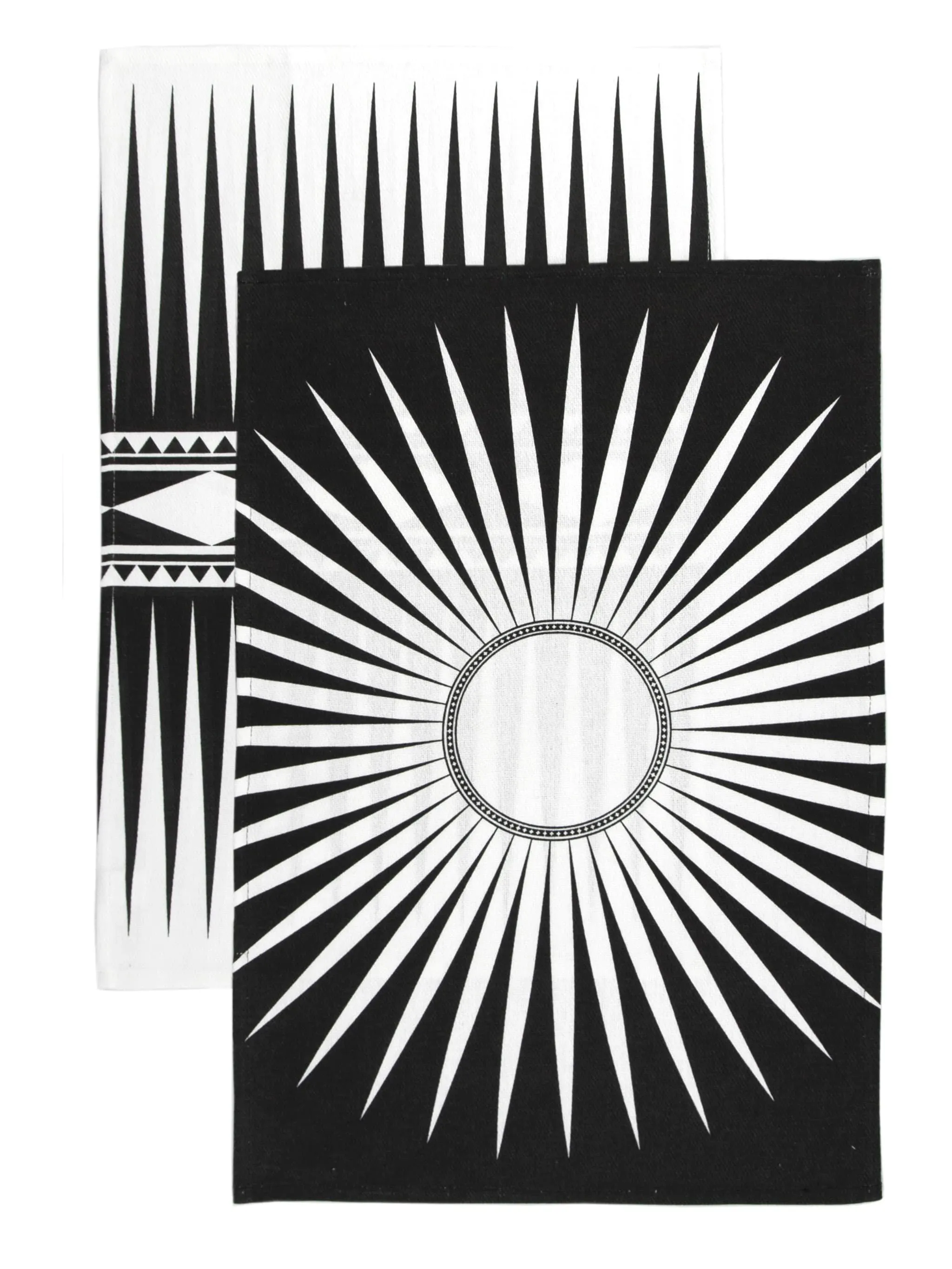 Black Burst Kitchen Towel Set