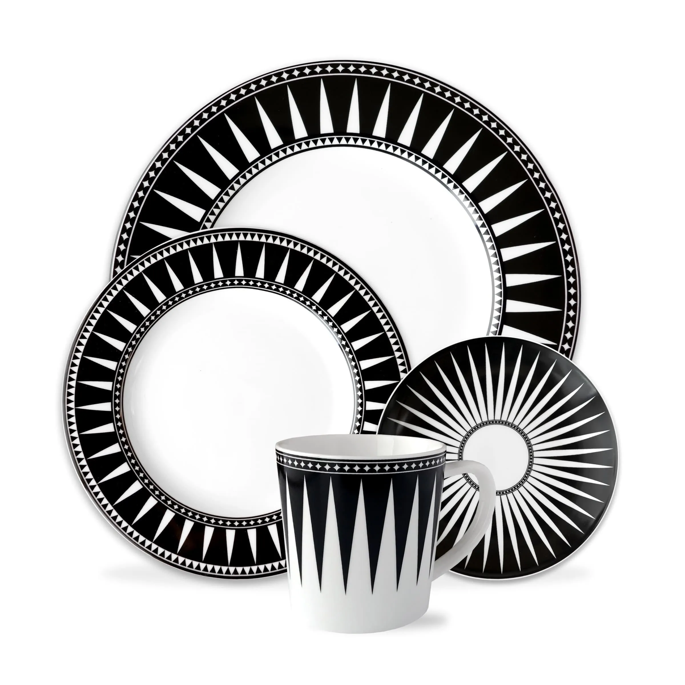 Black Burst Porcelain Mug