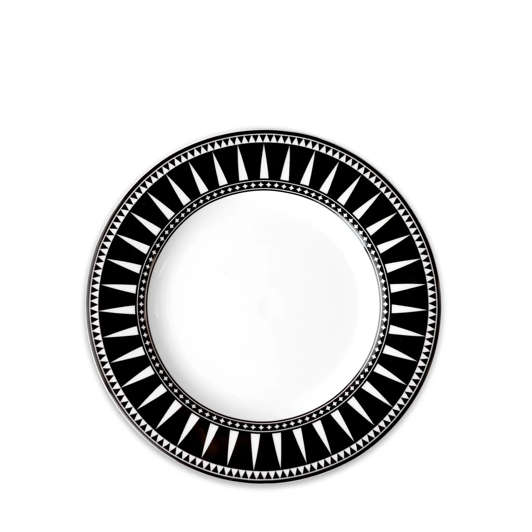 Black Burst Porcelain Salad Plate