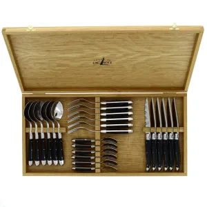 Black Fabric Series Flatware Set 24-pc toilet seat cover, slow close seat
