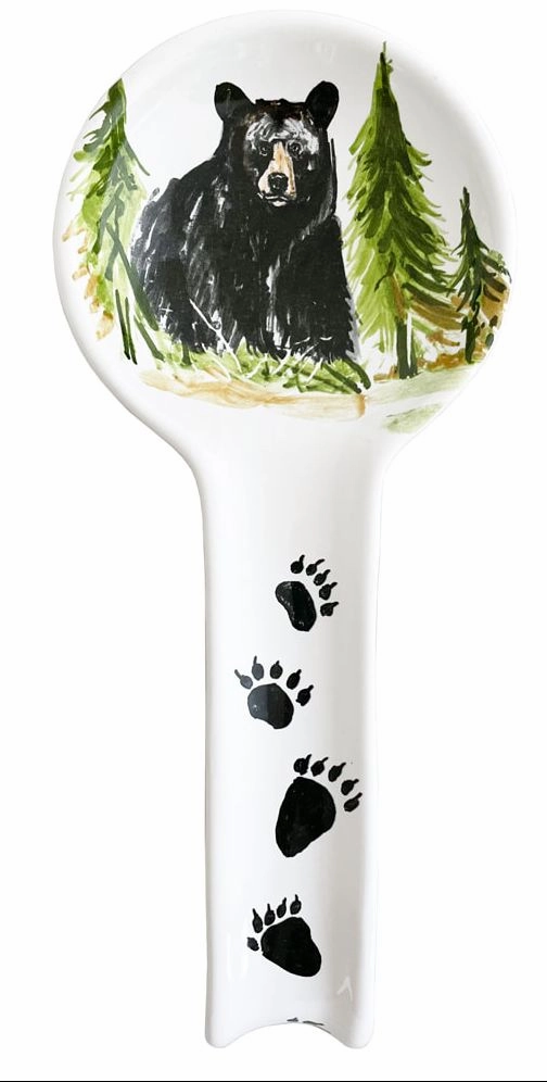 Black Bear Spoon Rest baking dish, nonstick cookware