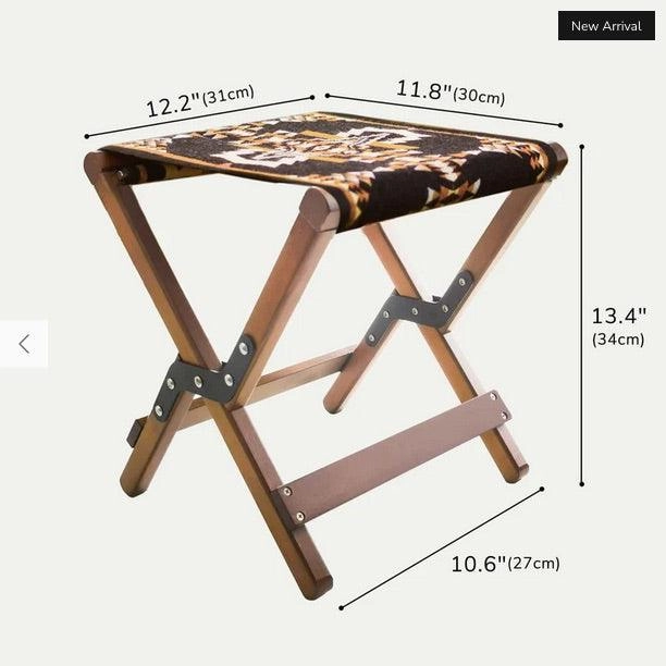 Black Rock Southwestern Folding Chair & Stool